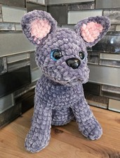Crochet Puppy Frenchie Dog 9 Tall Amigurumi H...