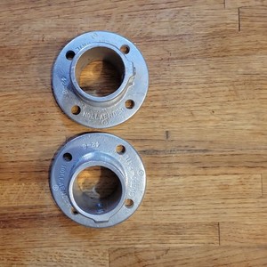 2 Hollaender 42-8 1  1/2 In Structural Pipe Fitting, Round Base Flange, Aluminum