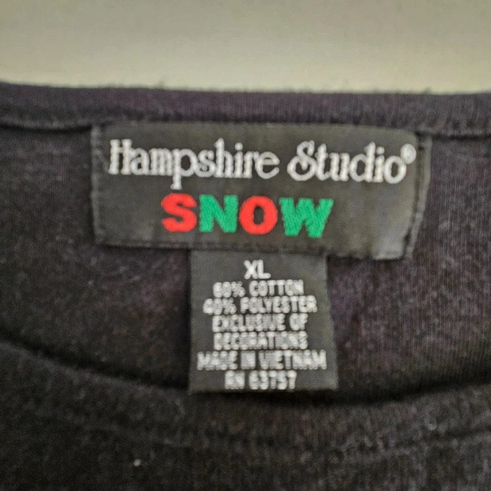 Top Hampshire Studio Nieve Navidad Mujer XL Negro Manga Larga Cuerno Francés Acebo Foto 2 de 4