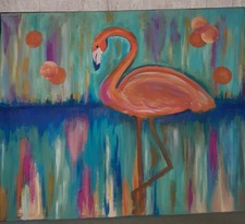 Acrylbilder handgemalt abstrakt auf Leinwand-Keilrahmen  40x50cm