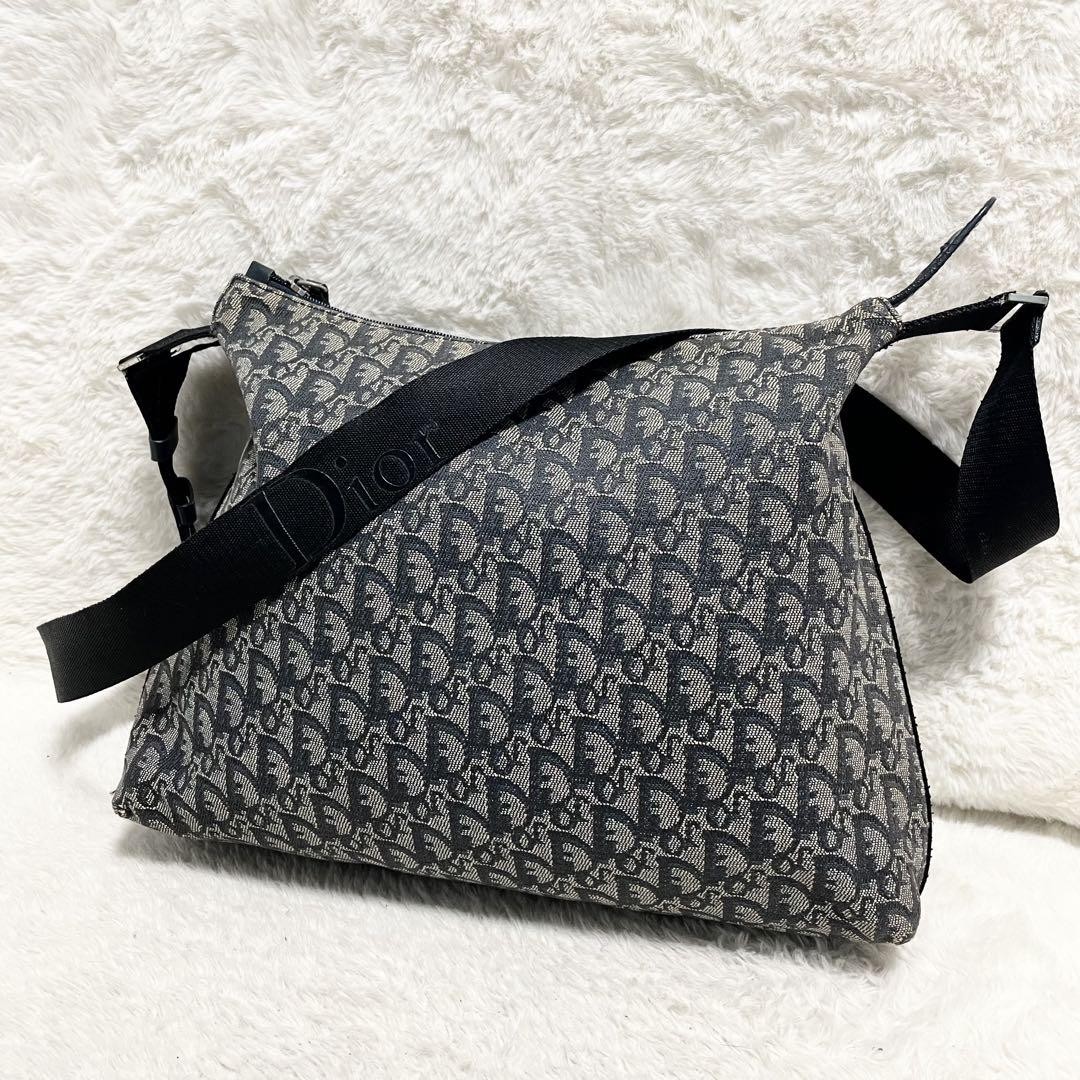 Christian Dior Trotter Large Shoulder Bag Spacious A4 Size Multifunctional Design