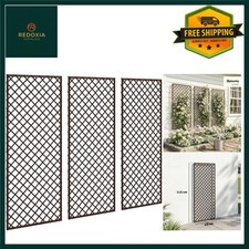 Natural Wicker Garden Trellis Panels for Climbing Plants, 3-Piece Set, 112 cm...