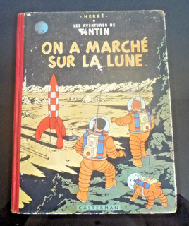 ABE / Hergé / Tintin / ON A MARCHE SUR LA LUNE E.O B11 1954 COTE 800€ CASTERMAN