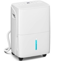 HOMCOM 30L/Day Dehumidifier for Home, with Auto-Clean Filter, 24H Timer