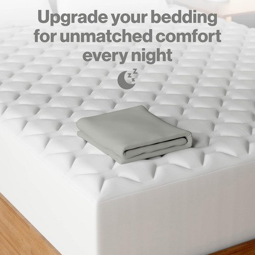 Fitted Sheet - 100% Cotton Queen Size Mattress Cover - Soft, Smooth, and Comf... - Picture 6 of 8
