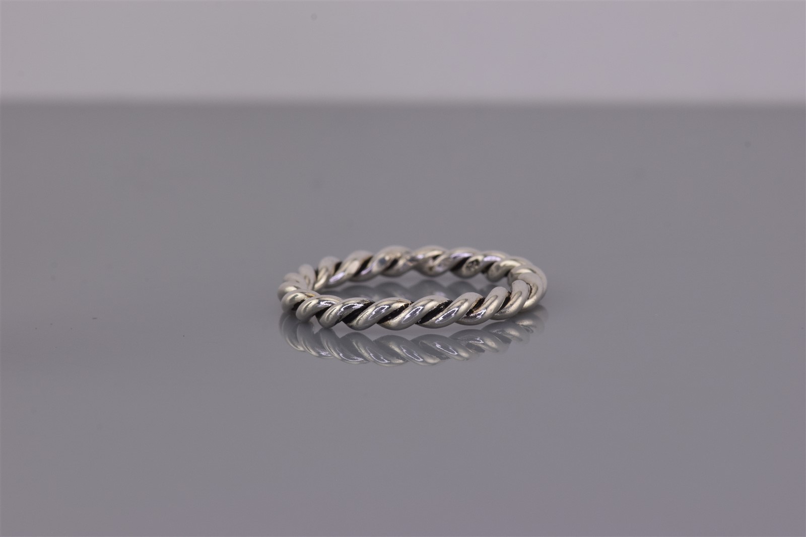 Sterling Silver 3mm Solid Twisted Cable Stackable… - image 4