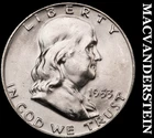 1953-D Franklin Half- Full Bell Lines Choice Gem Brilliant Unc+++ Silver #i2060