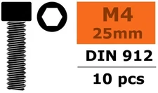 GForce - 4x25mm 10pcs steel socket head screws