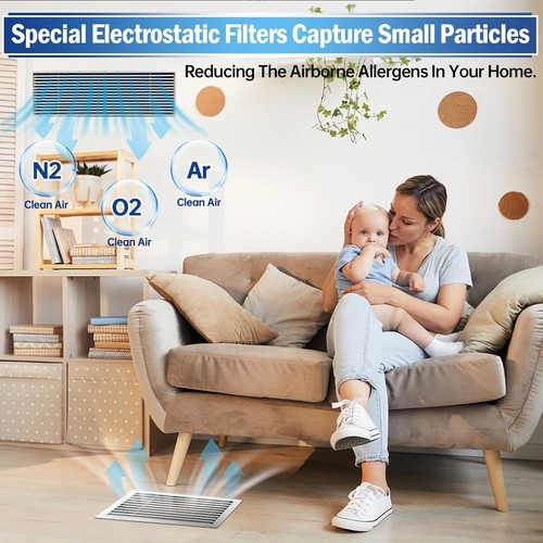 MERV 8 Air Vent Filters - 120x12 Cut-to-Fit Polyester Filter Kit with 48 Hooks - Picture 7 of 7
