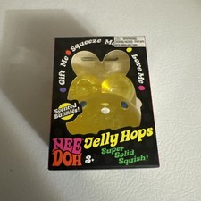 YELLOW NeeDoh JELLY HOPS Scented Glitter Bunny Squishy NEE DOH Easter Squish
