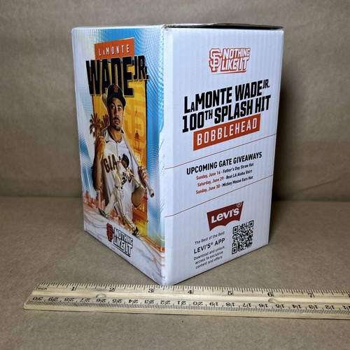 2024 San Francisco Giants LaMonte Wade Jr. 100th Splash Hit Bobblehead NIB SGA - Picture 5 of 12