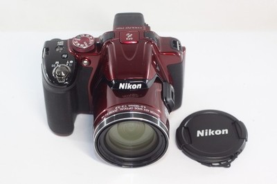 AS IS Nikon COOLPIX P520 Red MP Digital Camera 42x