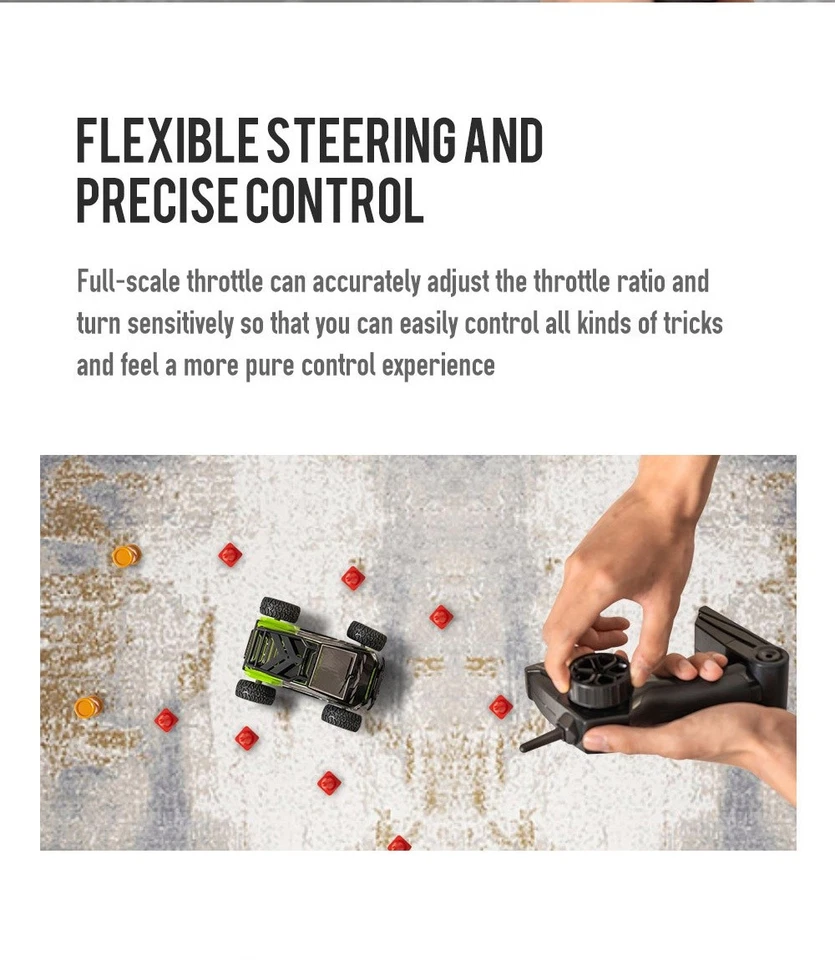 1/32 Mini RC Drift Climbing Car mit LED Licht Fernsteuerung Off Road Fahrzeug - Bild 2 von 4