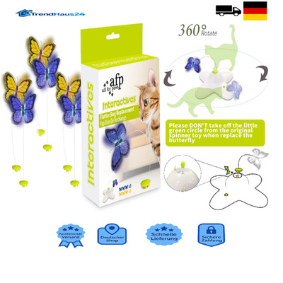 Interaktives Katzen-Spielzeug Schmetterling 6 Stück