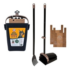 Arm  Hammer Dog Pooper Scooper Swivel Bin  Rake, Poop Scoop One Size, Black