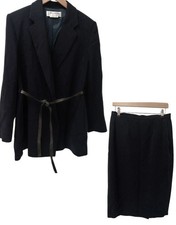 Vintage YVES SAINT LAURENT YSL Variation 2 Piece Navy Suit Size 40 Fit UK 14-16