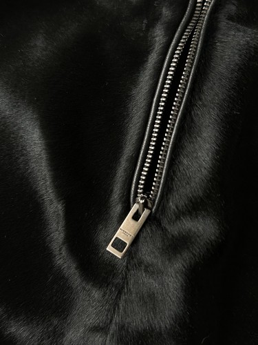 Burberry London Black Calf Hair Leather Pencil Skirt size 8 - Picture 9 of 17