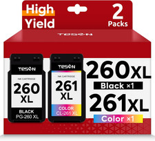 260XL 261XL Ink Cartridge Replacement for Canon 260 and 261 XL Combo Pack