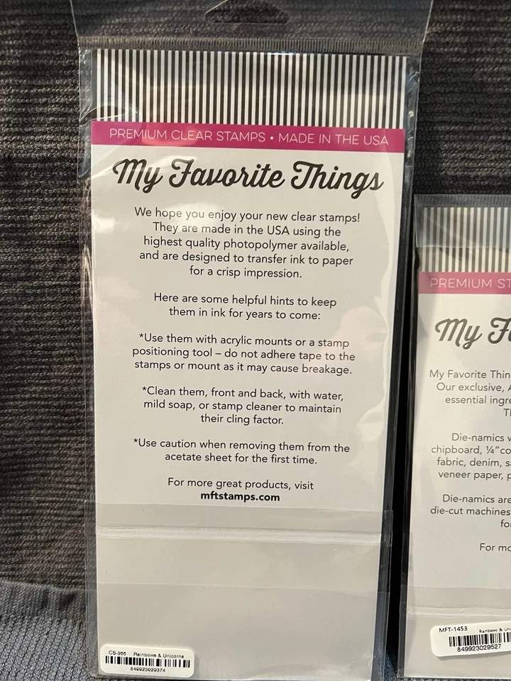 Juego de troqueles/sello My Favorite Things: arco iris y unicornios nuevo de stock MFT-1453 y CS-366 Foto 4 de 4
