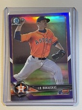 JB Bukauskas 2018 Bowman Chrome Prospect Purple Refractor /250 Astros BCP125