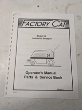 FACTORY CAT OPERATOR SERVICE PARTS LIST MAINTENANCE BOOK DIAGRAMS MODEL 34