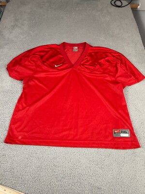 VINTAGE Nike Football Jersey Youth XXL Red Swoosh Nike Team Athletic Y2K Kids