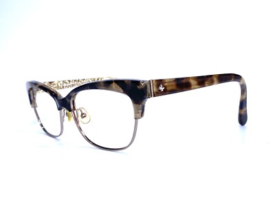 Kate Spade Gold Brown Tortoise Cat Eye Glasses Shira OESP  display picture 3