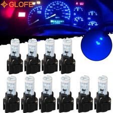 10x T5 2721 2723 5smd Led Instrument Panel Dash Gauge Light Bulbs W Socket Blue