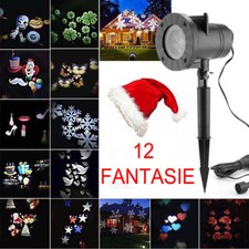 PROIETTORE LASER DA ESTERNO GIOCHI LUCI CON DISEGNI ILLUMINAZIONE NATALE E FESTE