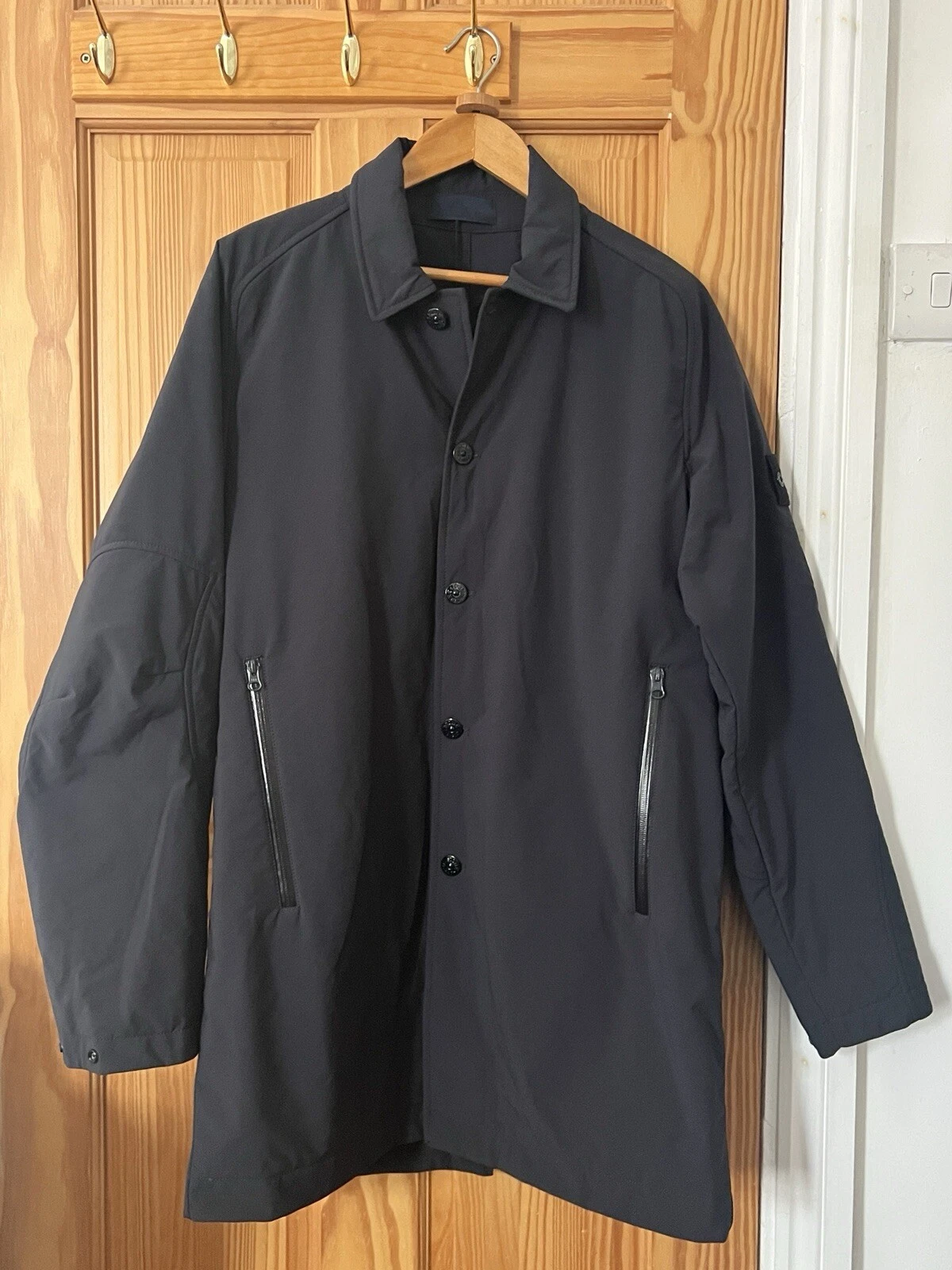 Nuovo Stone Island Uomo BLOUSON Cappotto Nero Grande 5 Strati Pezzi Fantasma 7215709F1