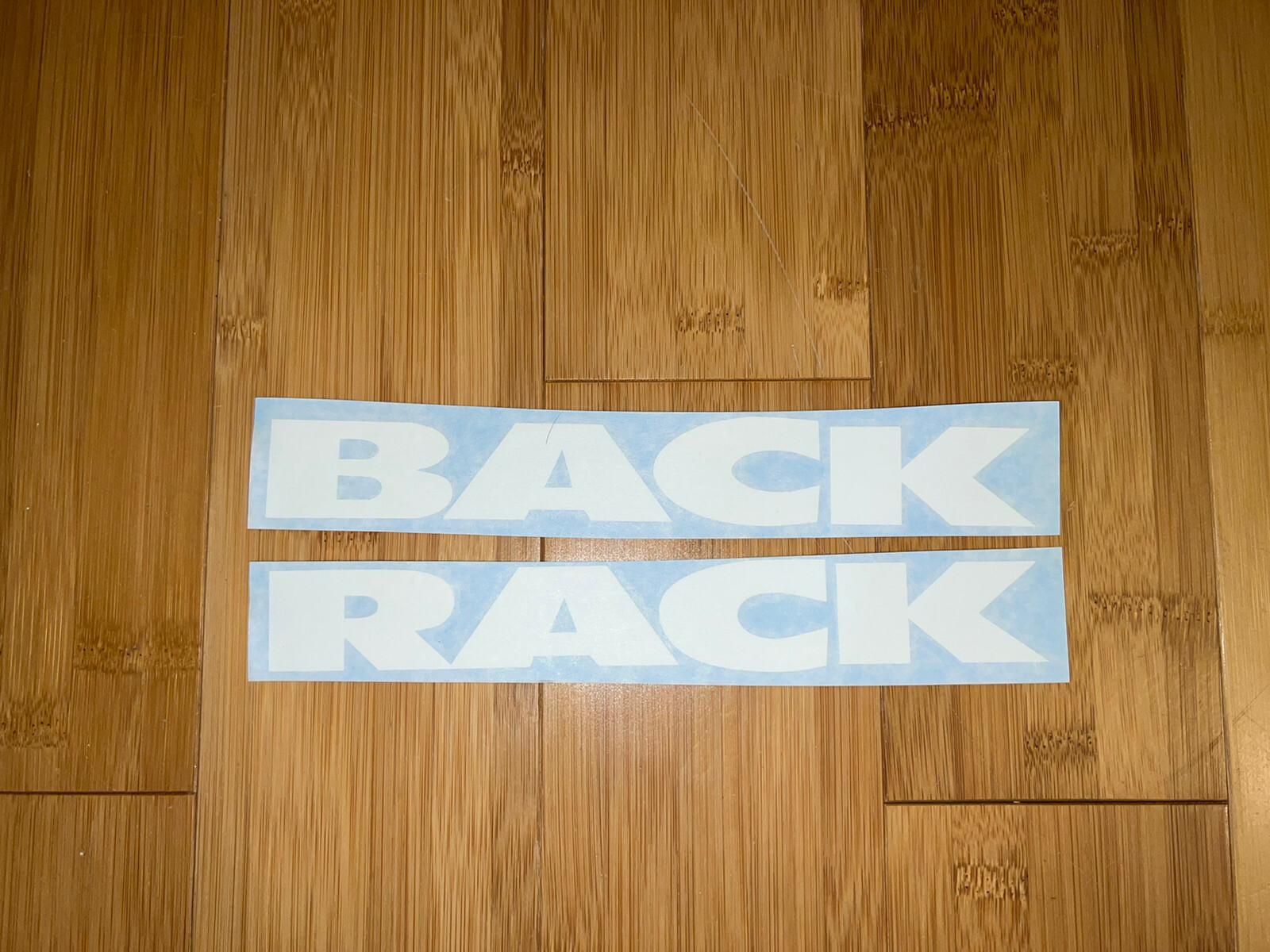 Word Sticker Rack BACK RACK Replacement White STICKER Kit (9in x Each Word) Truck Split ...