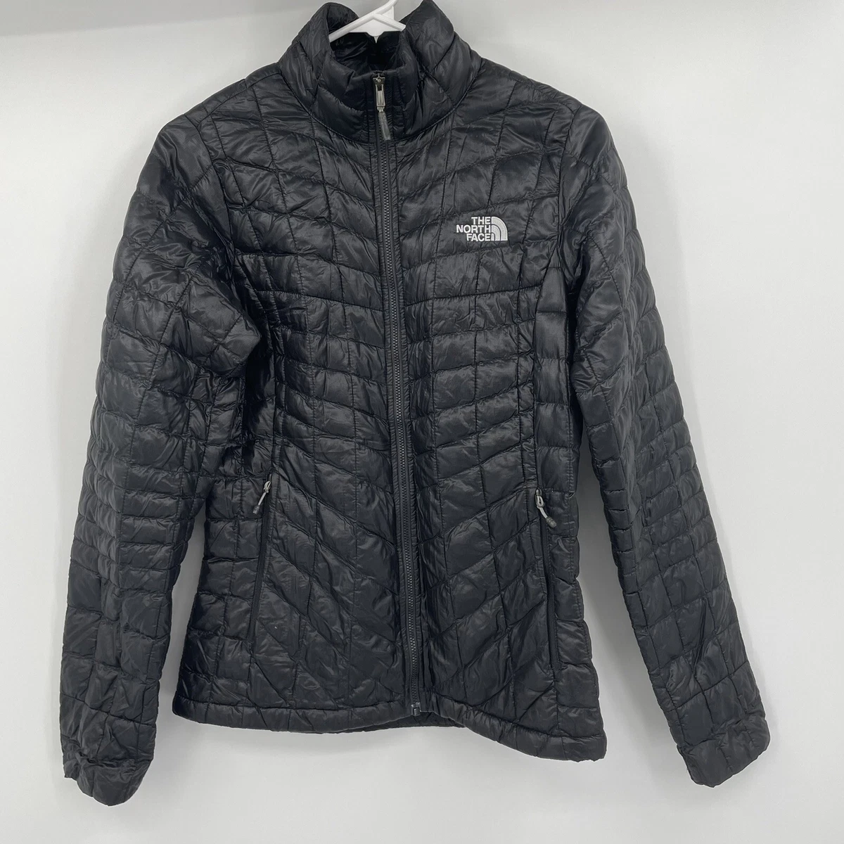 Women’s The North Face Lightweight Quilted Jacket Black Zip Front XS