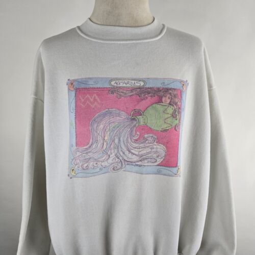 Vintage 80's Pullover Crewneck Sweatshirt Aquariu… - image 1