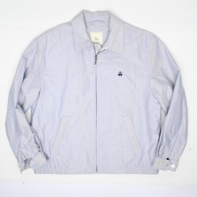 Brooks Brothers Oxford Cloth Bomber Jacket Mens M Light Blue