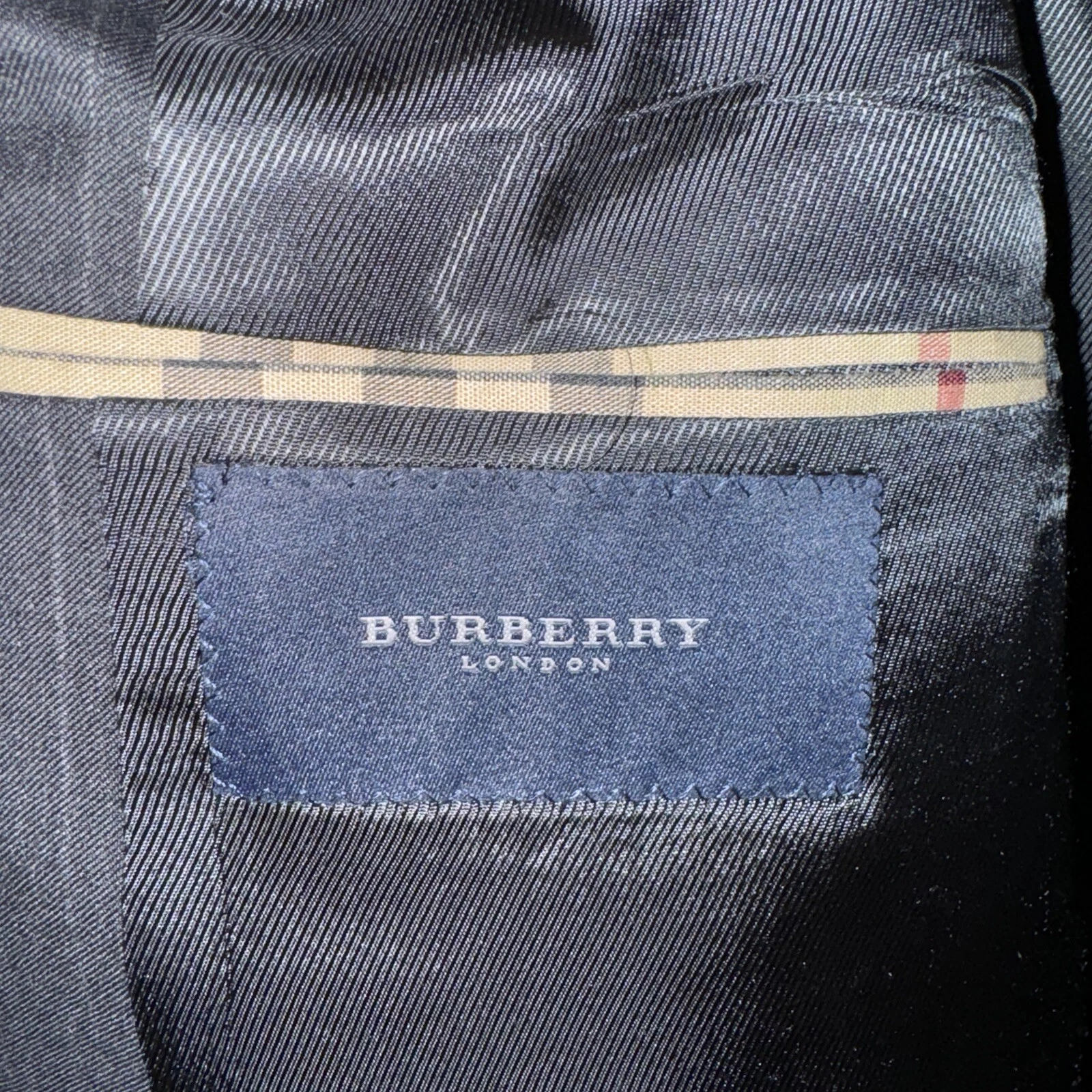 Giacca tuta nera uomo Burberry London cappotto sportivo blazer formale 46R adatta come 42