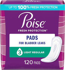 Incontinence Pads Postpartum Incontinence Pads, 3 Drop Light Absorbency, Regul