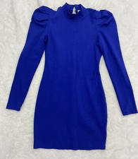 Allison& Kelly Blue long sleeve body con Dress szS USA Made