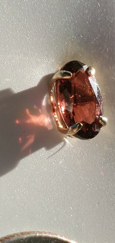 Garnet Labcreated Oval Cut Stud Earrings 14kt Solid Yellow Gold - Picture 3 of 12
