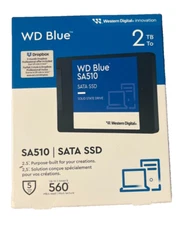 NEW WD Blue 2TB SA510 SATA Internal Solid-State Drive  Blue (WDBB8H0020BNC-WRWM)