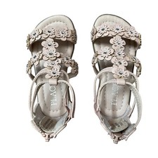 The Children's Place Light Pink Gladiator Sandals Summer Floral Girls Sz 5