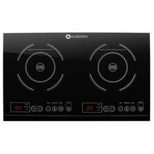 Induction Cooker Double 2 Ring Glass Ceramic Electric Induction Hob Timer Black