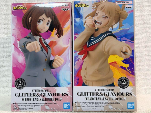 Xinchangda MHA Toga Himiko - Figura de anime sentado en pose, figuras de Uraraka Ochako de 16 cm, modelo de PVC, coleccionable, decoración de escritorio para coche, regalo