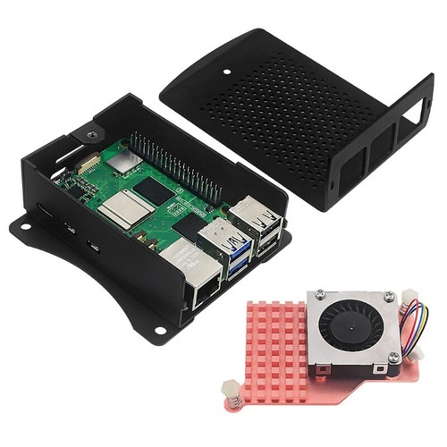 Rugged Aluminum Cover for RPI5 Single Board Computer Heat Dissipation Box Case - Afbeelding 4 van 12