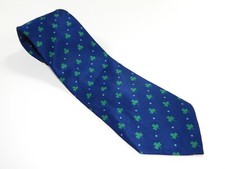Corbata de seda para hombre LILLIAN VENON POINTILLISMO TRÉBOL TRÉBOL TRES HOJAS