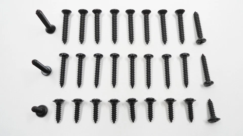 60 BLACK RESTORATION SCREWS FOR CLASSIC VEHICLES! FOR GRIFFITH HAYNES HUDSON ETC - Image 2 of 4
