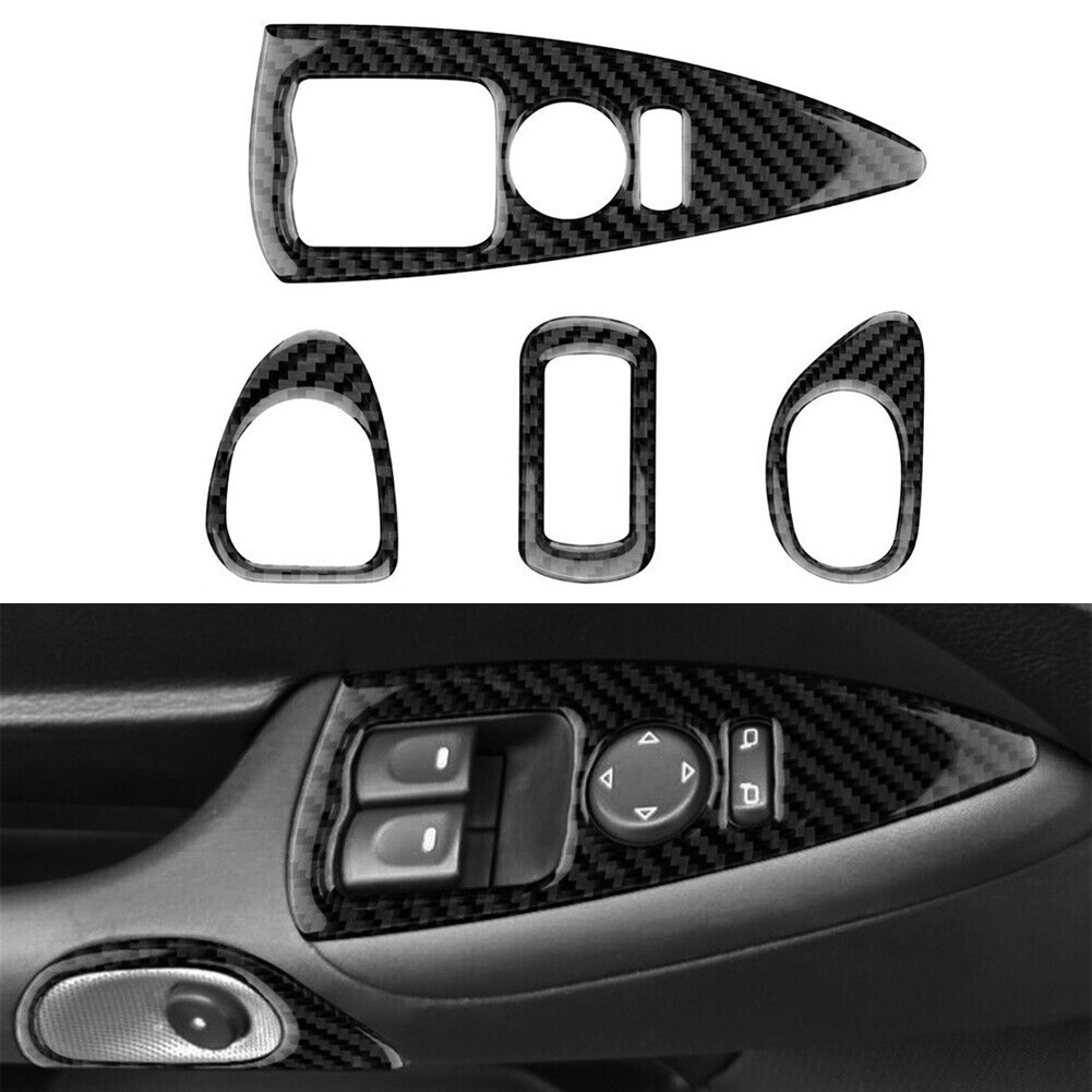 Button Cover Sticker Car Interior Parts Auto Car 4PCS/set Car Stickers