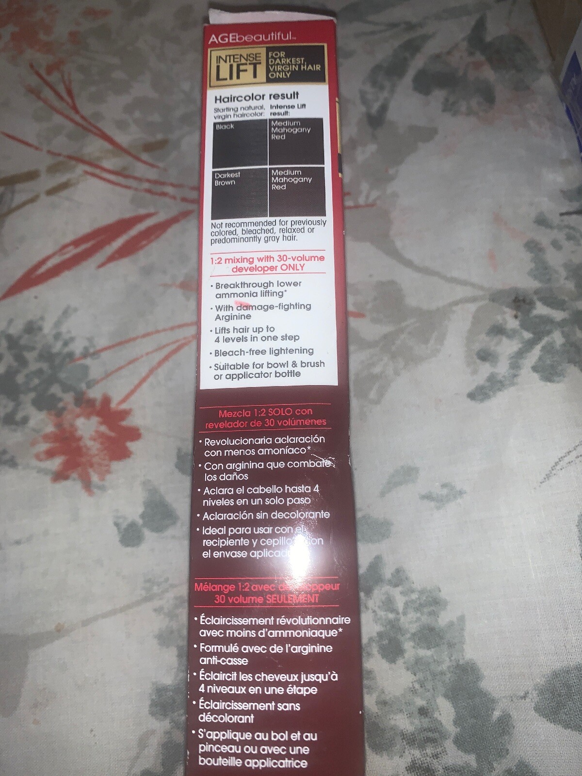 ZOTOS AGE BEAUTIFUL Intense Lift Hair Color For Dark Hair MEDIUM MAHOGANY RED 