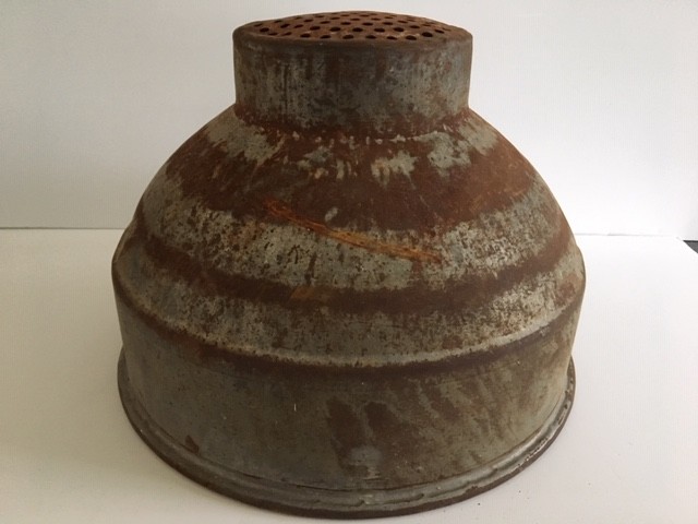 Galvanized Steel Milk Funnel Strainer Funnel Farmhouse Barn Rustic Antique Vtg