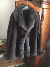 Chocolate Sheepskin Jacket Size 14
