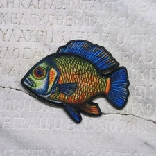 Bluegill Angler Fishing Iron On Applique Patch - Brim, Bream, Fish, Animal Badge
